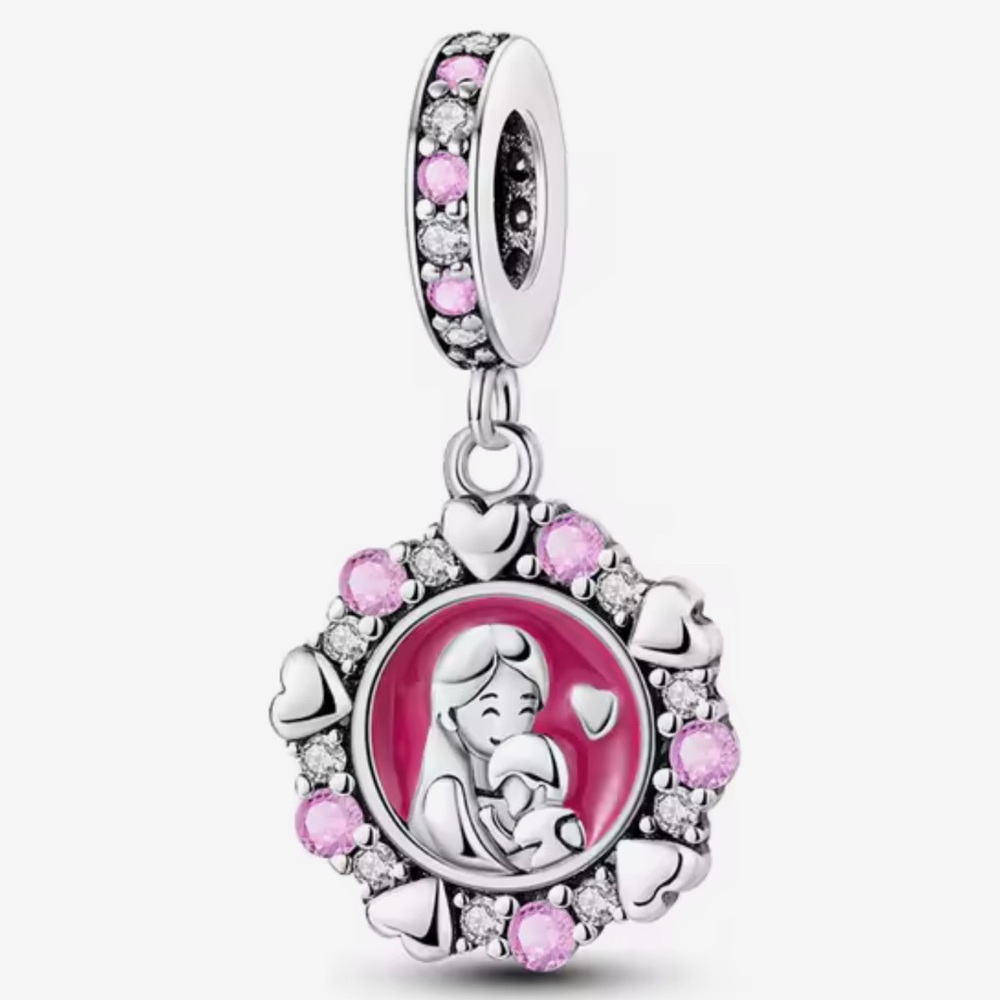 🌻 925 Sterling Silver Mother Daughter Charm